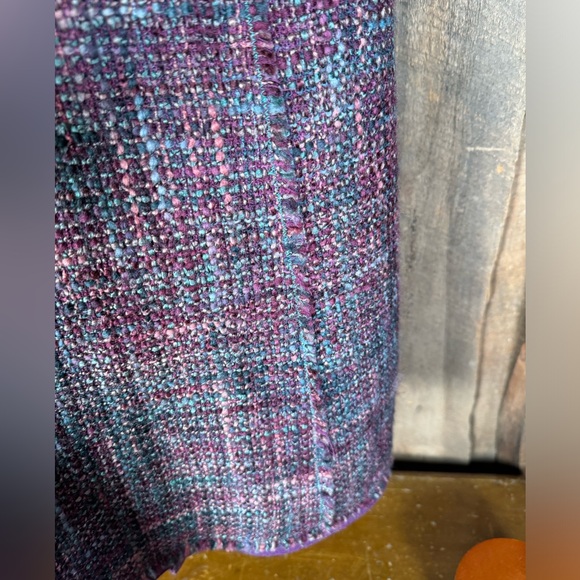 Philosophy di Alberta Ferretti Purple Tweed Coat - Size 4 - Picture 9 of 15